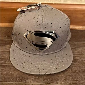 Gray Superman Logo Cap